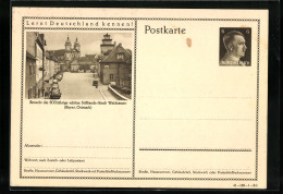 AK Waldsassen, Strassenpartie Mit Kirche, Ganzsache Lernt Deutschland Kennen  - Postcards