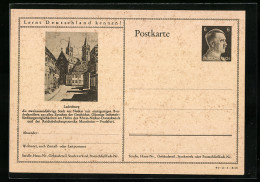Künstler-AK Ladenburg /Neckar, Strassenpartie Mit Kirche, Ganzsache Lernt Deutschland Kennen  - Briefkaarten