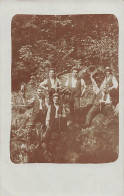 Carte-Photo Groupe D'homme En Foret Indication Rheinard Roher  Olten - Olten