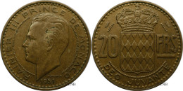 Monaco - Principauté - Rainier III - 20 Francs 1951 - TTB+/AU50 - Mon6777 - 1949-1956 Anciens Francs