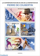 Central Africa 2022 85th Memorial Anniversary Of Pierre De Coubertin, Mint NH, Sport - Olympic Games - Centrafricaine (République)