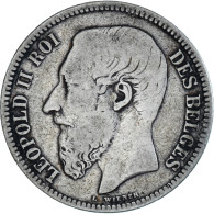 Monnaie, Belgique, Leopold II, 2 Francs, 2 Frank, 1867, Bruxelles, B+, Argent - 2 Francs