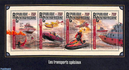 Central Africa 2016 Special Transport 4v M/s, Mint NH, Transport - Helicopters - Aircraft & Aviation - Ships And Boats - Helikopters