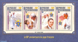 Central Africa 2016 Pope Francis 4v M/s, Mint NH, Religion - Pope - Papes