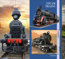 Liberia 2023 Steam Trains, Mint NH, Transport - Railways - Trenes