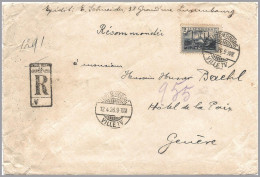 LUXEMBOURG - 1932 Blue 2F Esch Foundries SOLE USE - Registered To GENEVA SWITZERLAND - Scarce 2F UPU Registry Rate! - Cartas & Documentos