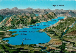 73678394 Lago Di Garda Gardasee Um Umgebung Alpenpanorama Aus Der Vogelperspekti - Otros & Sin Clasificación