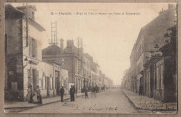 CPA 60 - CHANTILLY - Hôtel De Ville Et Bureau Des Postes Et Télégraphes - TB PLAN ANIMATION Dans La Rue TB Verso 1906 - Chantilly