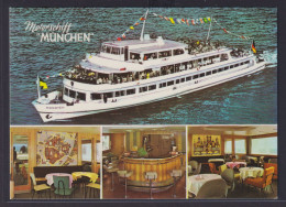 Ansichtskarte Schiffe Schifffahrt Motorschiff München Schiffsansicht Innen Außen - Other & Unclassified