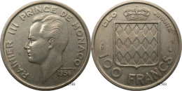 Monaco - Principauté - Rainier III - 100 Francs 1956 - TTB+/AU50 - Mon6788 - 1949-1956 Old Francs