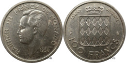 Monaco - Principauté - Rainier III - 100 Francs 1956 - TTB+/AU50 - Mon6789 - 1949-1956 Francos Antiguos