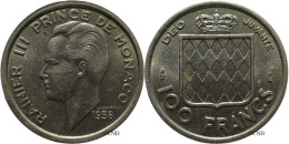 Monaco - Principauté - Rainier III - 100 Francs 1956 - SUP/AU55 - Mon4349 - 1949-1956 Alte Francs