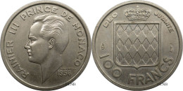 Monaco - Principauté - Rainier III - 100 Francs 1956 - SUP/AU58 - Mon6589 - 1949-1956 Anciens Francs