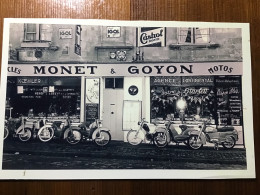 Monet Et Goyon Motos Agence Continental France 20 Op 25 Cm Castrol - Berufe