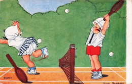 Sport - TENNIS - Illustrateur Signé Chicky Spark - Enfants Aux Court De Tennis  - Spark, Chicky