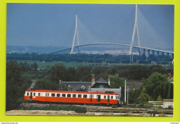 14 Honfleur Vue Sur Le Pont De Normandie TRAIN Autorail X 2400 En Août 1997 - Honfleur