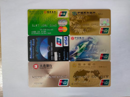 6pcs China Bank Card, - Geldkarten (Ablauf Min. 10 Jahre)