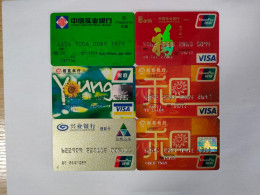 6pcs China Bank Card, - Geldkarten (Ablauf Min. 10 Jahre)