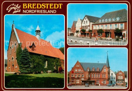 73674007 Bredstedt Kirche Strassenpartie Sparkasse Bredstedt - Bredstedt