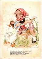 H1818 - Peyk Hilla Glückwunschkarte - Mädchen Kopftuch Puppe Spielzeug Gans - Verjaardag