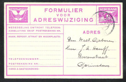 RIJSWIJK (Z.H.) 4 Kortebalkstempel 1931 Op Adreswijzigingsformulier G 10 > Gorinchem - Poststempel