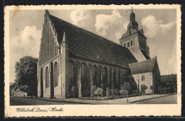 AK Wittstock /Dosse, Kirche Mit Strasse  - Wittstock