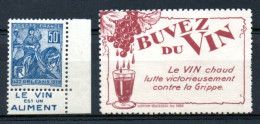 N° 257 JEANNE D'ARC ORLÉANS : LE VIN EST UN ALIMENT + Vignette : BUVEZ DU VIN - Wijn & Sterke Drank