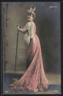 Foto-AK Atelier Reutlinger, Paris: Brésil, Portrait Im Kleid Mit Schleppe  - Photographs