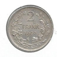 LEOPOLD II * 2 Frank 1909 Vlaams  Met Punt * Prachtig * Nr 12862 - 2 Frank