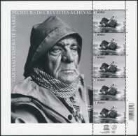 Feuillet (2015) - N°4538** (MNH), Feuillet De 5 Timbres. Pêcheur De Crevettes. - 2011-2020