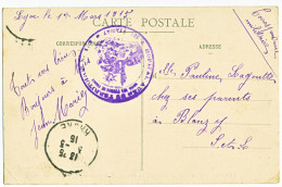 RHONE CP 1915 LYON HOPITAL AUXILIAIRE N° 107 - WW I