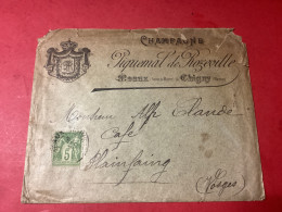 ️ CHIGNY. MEAUX. CHAMPAGNE. PIQUENAL DE ROZEVILLE.  .  Année 1910. Enveloppe - Reclame