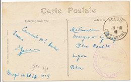 ALGERIE CP 1919 BOUGIE CONSTANTINE FM 7° REGIMENT DE TIRAILLEURS INDIGENES DETACHEMENT DE BOUGIE - Lettres & Documents