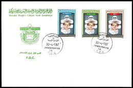 LIBYA 1997 Drugs Medicine Health Skull (FDC) - Drogen