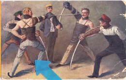 Nyy-  Cpa   "LA LECON " En L'état - Fencing