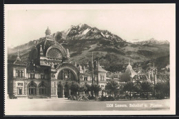 AK Luzern, Bahnhof Und Pilatus  - Luzern