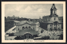 AK Bern, Bubenbergplatz Mit Bahnhof Und Strassenbahn  - Bern