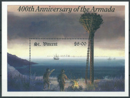 SAINT-VINCENT - 400EME ANNIVERSAIRE DE LA DEFAITE DE L'INVINCIBLE ARMADA - BF 43 - NEUF** MNH - Sonstige & Ohne Zuordnung