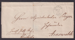 Altdeutschland Preussen Brandenburg Brief Guter K1 Gurkow N. Arswalde 23.2.1868 - Covers & Documents