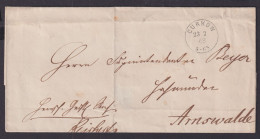 Altdeutschland Preussen Brandenburg Brief Guter K1 Gurkow N. Arswalde 23.2.1868 - Storia Postale