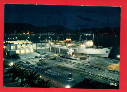 18630 AJACCIO  Le Port Et La Gare Maritime Illuminés Le Napoléon à Quai ( Bateau Voitures  )   (2 Scans ) 20 Corse - Ajaccio