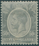 Kenya Uganda And Tanganyika 1922 SG85 50c Grey KGV MH (amd) - Kenya, Oeganda & Tanganyika