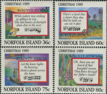 Norfolk Island 1989 SG470-473 Christmas Bounty Hymns Set MNH - Isla Norfolk