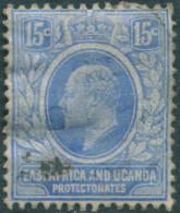 Kenya Uganda And Tanganyika 1907 SG39 15c Bright Blue KEVII FU (amd) - Kenya, Uganda & Tanganyika