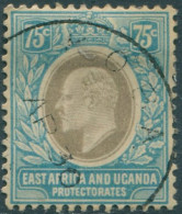 Kenya Uganda And Tanganyika 1907 SG42 75c Grey And Pale Blue KEVII FU (amd) - Kenya, Ouganda & Tanganyika