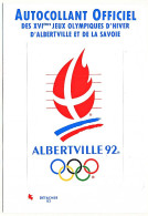 CPSM / CPM 10.5 X 15 Savoie Autocollant Officiel Des XVI° Jeux Olympiques D'hiver Albertville 1992 - Albertville