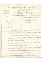 Courrier 1933 / 53 AMBRIERES / Cidrerie Distillerie TEZE - 1900 – 1949