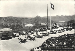 12046162 Beckenried Bahnrestaurant Klewenalp Terrasse Mit Blick Auf Vierwaldstae - Autres & Non Classés