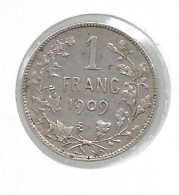 LEOPOLD II * 1 Frank 1909 Frans  Zonder Punt * Z.Fraai / Prachtig * Nr 12879 - 1 Frank