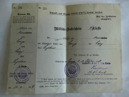 Militär-Fahrschein III. Klasse Für 1 Mann Zur Einmaligen Fahrt Von Lapy Bis Lomza. Ausgefertigt Lomza, 9./10. Februar... - Unclassified